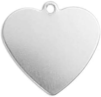 ImpressArt - Premium Metal Stamping Blanks for Metal Stamping and Jewelry Making (24 Pack) (5/8" Heart, Aluminum)
