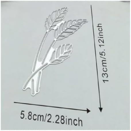 Scrapbooking Die-Cuts for Card Making, Christmas Metal Cutting Dies, Paper Craft Punch Template, Background Embossing Stencils, DIY Album Décor (Wheat Ear Card-13x5.8cm)