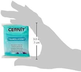 CERNIT Transparant Clay 56g, Emerald, 7 x 5.5 x 1.5 cm