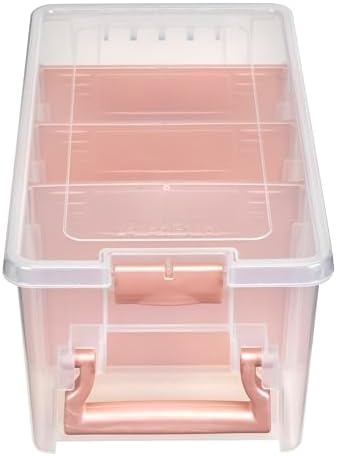 ArtBin Semi Satchel Portable Craft Organizer with 3 Dividers - Clear Plastic Storage Case for Art & Craft Supplies (Pack of 4)