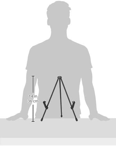 Amazon Basics Tabletop Instant Easel, Black Steel, Portable Tripod for Paintings, Signs, Posters, Adjustable Display