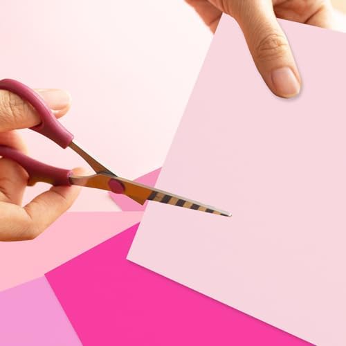 Whaline 50 Sheet 8.5 x 11 Inch Pink Card Stock Paper 5 Solid Pink Colors Core Scrapbook Craft Paper for Print DIY Art Making School Office Spring Supplies, 65lb