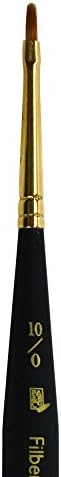 Princeton Mini-Detailer Filbert Brush, Synthetic, Short Handle, Size 10/0 inch, 1 Count