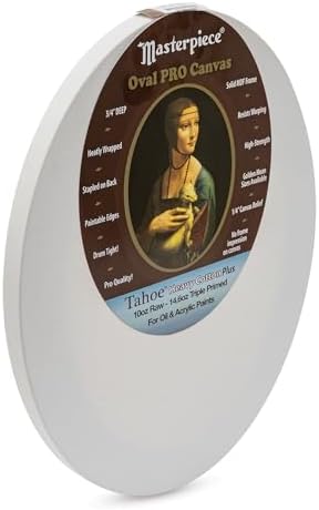 Masterpiece Artist Canvas 49209 Pro Oval 3/4" Deep, 11" x 14", Cotton 14.6oz - 4X - Tahoe Heavy Weight
