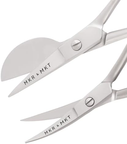 Applique Embroidery Scissors Set - Duckbill & Needlepoint, 4.5", Brushed