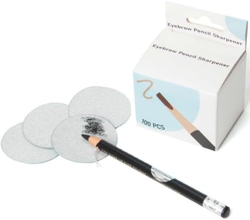 Sandpapers Sharpener - 100 Pieces Sandpaper Pads for Sketch Pencil, Crayon, Eyebrow Pencil, Charcoal Pencil Pointer for Artists and Students