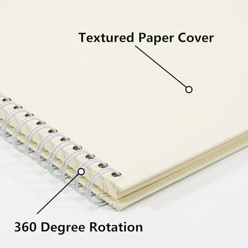 Vienrose Scrapbook Album,40 Pages,10x10 Inch,Sophora Beige