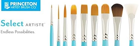 Princeton 10011482 3750TS-10/0 Select Artiste Spot Detailer Angle Paint brush, Synthetic