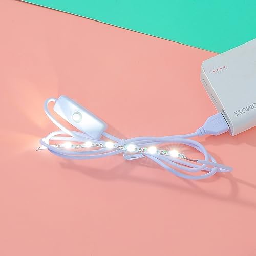 4Pcs Resin Silicone Mold Project Accessories USB Long Light Strip for DIY Luminous Epoxy Casting Craft Desktop Ornaments Table Home Decorations