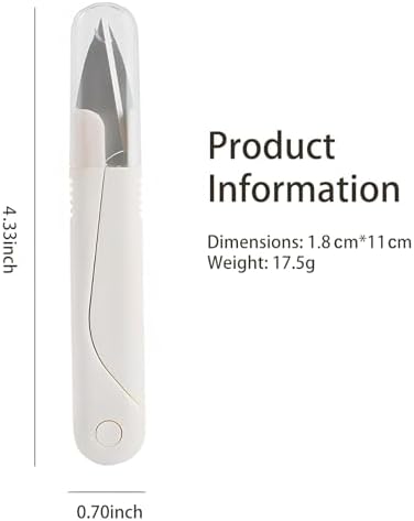 5-Pack Stainless Steel Thread Cutter Scissors - Ergonomic, Versatile, and Durable for Crafting, Embroidery, and Knitting