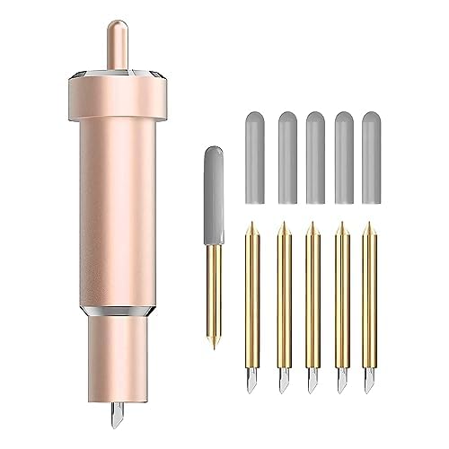 Premium Fine Point Blade Compatible with Maker 3/Maker/Explore 3/Explore Air 2/Air/One,Fine Point Blade Housing for Slicing Cuts Glitter Vinyl,Cardstock,Faux,Adhesive Foil,Vellum and Etc(Gold)
