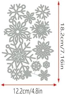 Lapoo Christmas Metal Cutting Die for Scrapbooking, 3D Backgrounds Frame Cutting Dies DIY Album Card Making Decor Paper Metal Die Cuts Party Wedding Decorations (Snowflake 7.2 x 4.8 in)