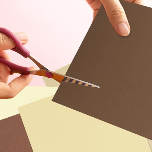 Whaline 50 Sheets 12 x 12 Inch Assorted Brown Colored Card Stock Paper 5 Earth Tones Colors Solid Core Scrapbook Paper for DIY Boho Arts Crafts Making Supplies, 65Lb