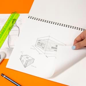 BAZIC Products Spiral Sketch Book, Side Bound, 8.5 x 11 in, 30 Sheets
