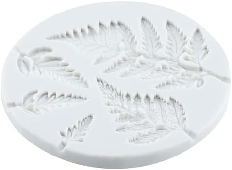 Fern Leaf Polymer Clay Mold Tropical Leaf Silicone Molds Set of 5