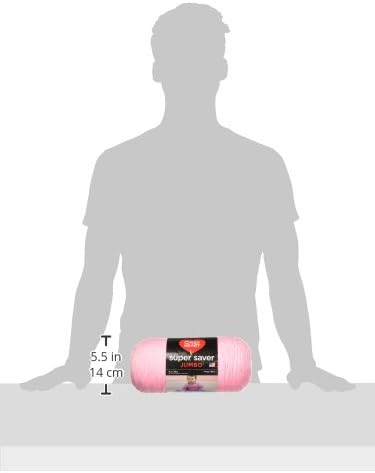 Coats Yarn E302B.0373 Red Heart Super Saver Jumbo Yarn, Petal Pink (Pack of 2)