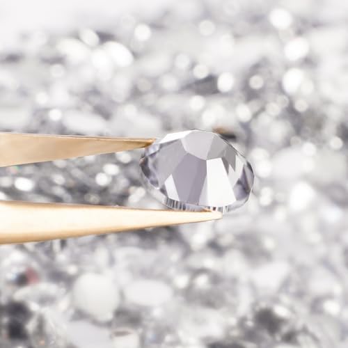 Canvalite 25000Pcs Resin Jelly Rhinestones for Crafting, Clear Flatback Gems, Bedazzling Crystal with 5Pcs 2.5g B7000 Jewelry Glues and Tweezers and Dotting Pen for DIY Crafts Clothing Shoes Nail Art