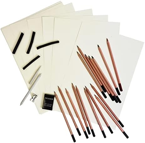 Daler Rowney Simply Sketching Pencils Technique Set, 40 Sketching Products, Ideal for Entry-Level Artists & Hobbyists
