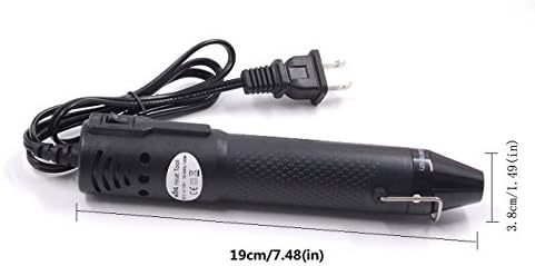 mofa Embossing Heat Pen,Mini Heat Gun,Hot Air Pen Tools Shrink Pen with Stand For DIY Embossing And Drying Paint Multi-Purpose Electric Heating Nozzle 150W 110V (Black,Black)