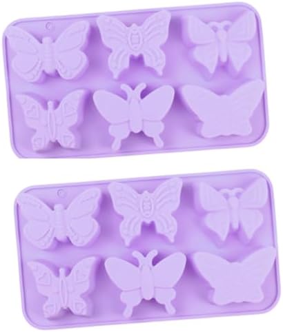 Butterfly Shape Soap Mold Set of 2, 6 Design Butterfly Silicone Mold