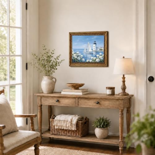 Lighthouse Diamond Art Kits for Adults, Round Diamond Painting 16x12 Inch