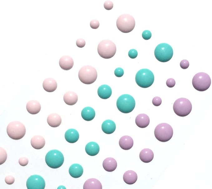 (Pack of 10) 54pcs/Pack Round Assorted Size self Adhesive Enamel dots