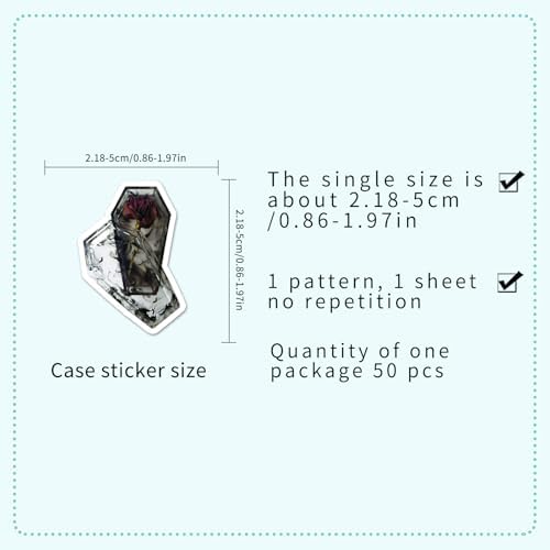 50Pcs Gothic Dark Aesthetic Stickers Set