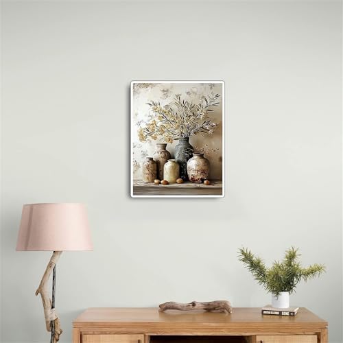 Flower Paint by Numbers Kit for Adults,Olive Blossom Adult Painting by Numbers for Beginner on Canvas,DIY Painting Kits for Home Wall Decor,Gifts (Flower6)