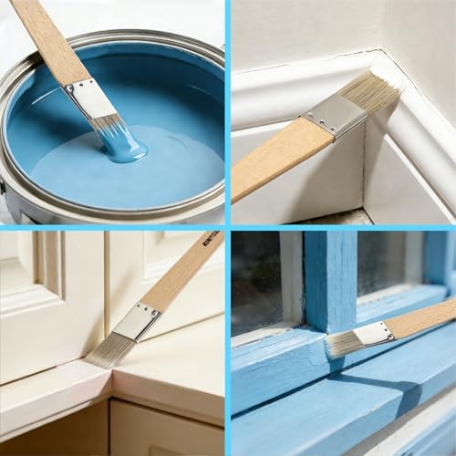 King Origin Trim Paint Brushes Set of 4-0.25" 0.5" 0.7" 1" Slant