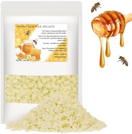 2LB Beeswax Pellets Beeswax for Candle Making Organic Beeswax Pellets for Skin Beeswax Beads Beeswax Bulk Beeswax for Candle Making DIY and Craft Project