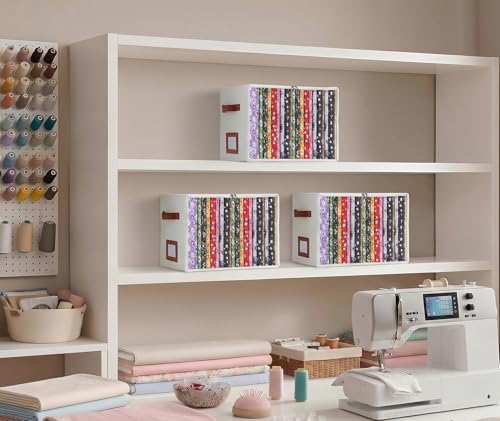 Qozary Fabric Storage Box with 8.5 x 11 Inch Fabric Organizer Boards
