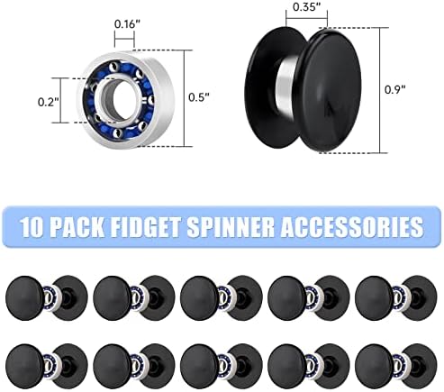 NiArt Fidget Spinner Silicone Resin Mold Kit, 9 Molds, 10 Bearings Set