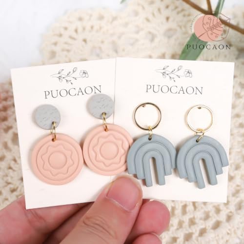 Puocaon Basic Clay Cutters Polymer Clay Cutters for Jewelry Earrings Making