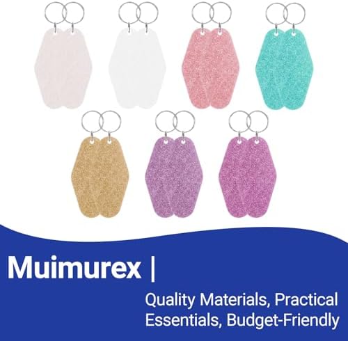 Glitter Acrylic Motel Keychains Bulk,Colorful Diamond Shaped Keychain Tags with Rings Blank Plastic Keychain for DIY