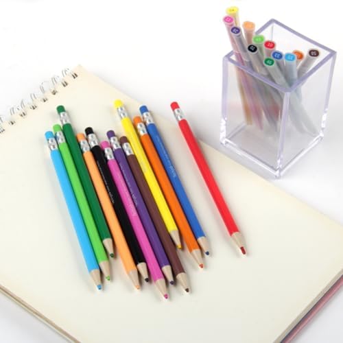 Mechanical Colored Pencil 2.6mm 12pcs with 24pcs Colored Leads