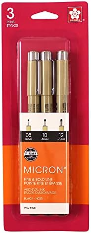 Pigma Micron 3 Piece Set, Black