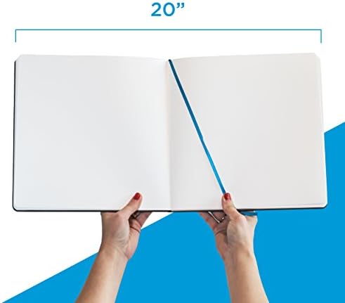 Illo Sketchbook XL 10" x 10" Square Hardcover Sketch Book, 112 Sheets, 112lb/180gsm Heavyweight Paper, Ribbon Marker, Back Pocket, Lays Flat, Minimal Bleed, Vegan, For Artists & Beginners