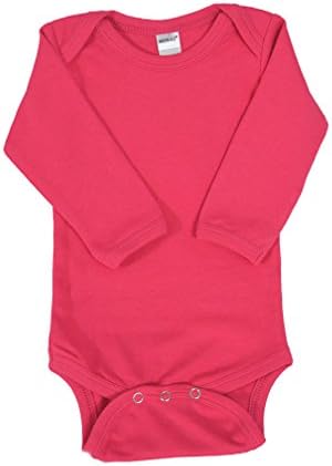 Monag Long Sleeve Baby Bodysuit, Long Sleeve Blank Solid Color Baby One-Piece, 100% Cotton Infant Bodysuit, Creeper