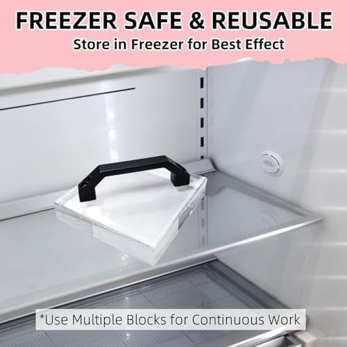 HTV Cooling Block-with Handle for Heat Press, Craft Tool Cooler Heat Transfer Projects Cooing Tool, Accessories for Cricut Sublimation Paper, DTF Transfer Film, Iron on Vinyl, Heat Transfer Paper