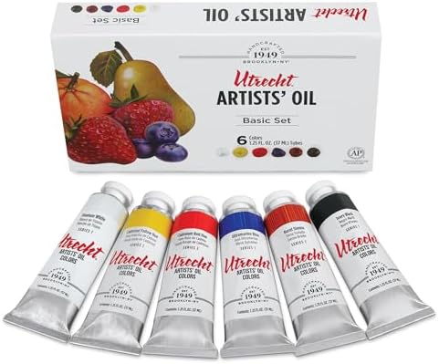 Utrecht Artists' Oil Paint - Set of 6, Basic Colors, 37 ml
