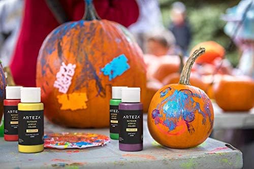 ARTEZA Outdoor Acrylic Paint Set, 20 Colors, 2 oz Bottles, Matte Finish
