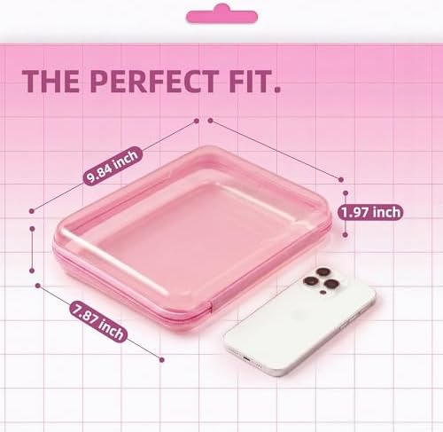 CoiiJoii 3PCS Large Clear Hard Shell Zippered Case, Diaper Bag Organizing Pouches, Waterproof Cosmetic Bag, Storage Organizer Bins.