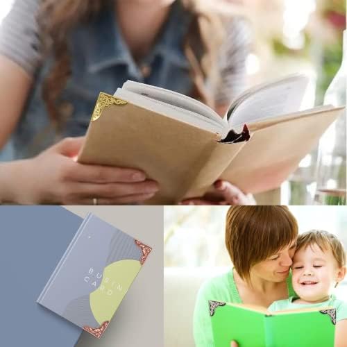 Metal Book Corner Protectors, 200-Pack Iron Covers for Scrapbook Albums