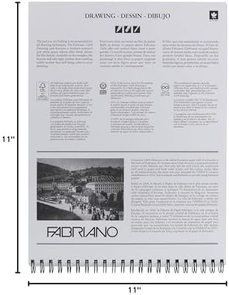 Fabriano 1264 Drawing Pad, 11" x 14", 75 lb.