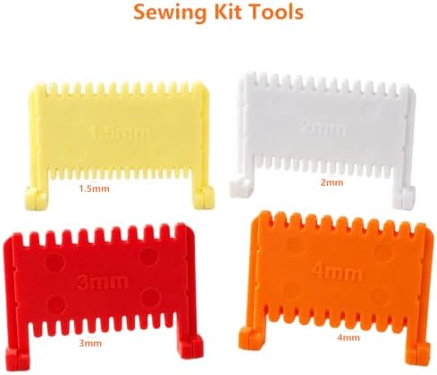 4Pcs Clip-On Sewing Ruler Set – 1.5mm/2mm/3mm/4mm for Edge Stitch Lock