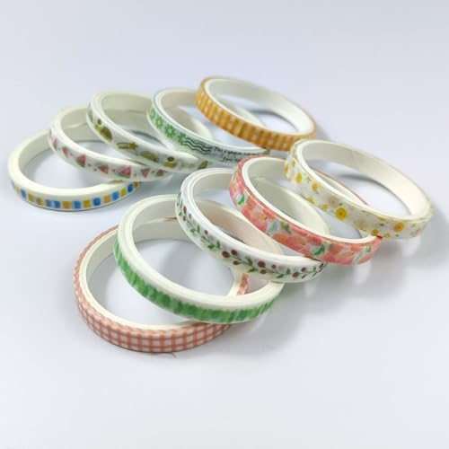 20 Rolls Washi Tape Set,Floral Washi Tape for Journaling, Assorted Sizes (Floral B)