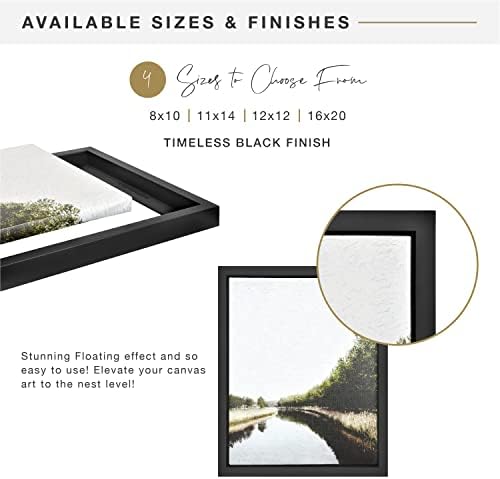 MCS Canvas Float Frame, 12x12, Black, 1-Pack
