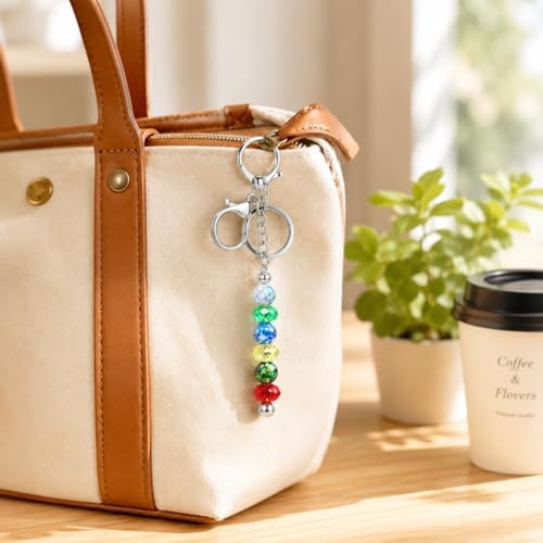 30Pcs Blank Beadable Keychain Bars Bulk Blank Metal Keychain