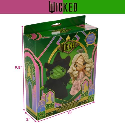 Innovative Designs Wicked Crochet Kit for Beginners, DIY Crochet Kits for Adults, Teens, Kids, Instruction Manual – Elphaba and Glinda