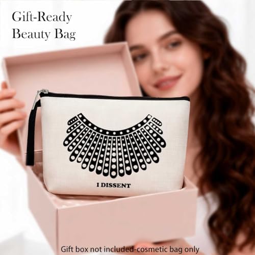 Hanamiya Na Feminist Gifts Women RBG Dissent Makeup Bag Ruth Bader Ginsburg